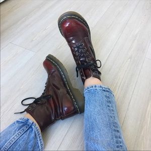 🕷Dr. Martens oxblood vegan 1460 boot 🕷